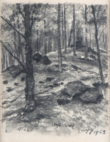 Balvany v lese, 1963, Horácká galerie v Novém Městě na Moravě